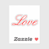 Trendy Grey Background Red Liebe Wedding Aufkleber (Blatt)