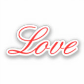 Trendy Grey Background Red Liebe Wedding Aufkleber (Vorderseite)