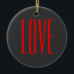 Trendy Grey Background Red Liebe Wedding Keramik Ornament<br><div class="desc">Sie können die Schriftart und Farben leicht ändern. Sie können auch Ihr Logo und das Hintergrundbild hinzufügen,  wie Sie möchten.</div>