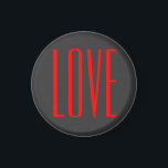 Trendy Grey Background Red Liebe Wedding Magnet<br><div class="desc">Sie können die Schriftart und Farben leicht ändern. Sie können auch Ihr Logo und das Hintergrundbild hinzufügen,  wie Sie möchten.</div>