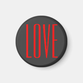 Trendy Grey Background Red Liebe Wedding Magnet