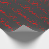 Trendy Grey Background Red Liebe Wedding Postage Geschenkpapier (Ecke)