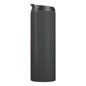 Trendy Grey Background Red Liebe Wedding Thermosbecher (Nach rechts gedreht)