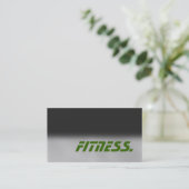 Trendy Grey Green Trainer Sport Business Card Visitenkarte (Stehend Vorderseite)