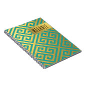 Trendy griechische Schlüsselgoldfolie der Notizblock (Rechte Seite)