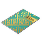 Trendy griechische Schlüsselgoldfolie der Notizblock (Linke Seite)