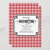 Trendy GRILLEN Einladung (Vorne/Hinten)