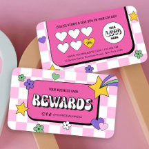 Trendy Groovy Logo Retro Pink Lashes Nails Salon