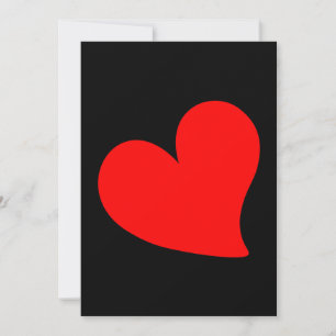 TRENDY GROSSES ROTES HERZ ROMANTISCHER VALENTINSTA EINLADUNG