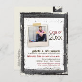 Trendy Grunge Abschluss Ankündigung (Schiefer) (Vorne/Hinten)