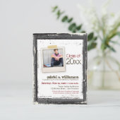 Trendy Grunge Abschluss Ankündigung (Schiefer) (Stehend Vorderseite)