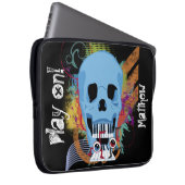 Trendy Grunge Skull Piano Musik Laptop Schläfchen Laptopschutzhülle (Vorne Rechts)