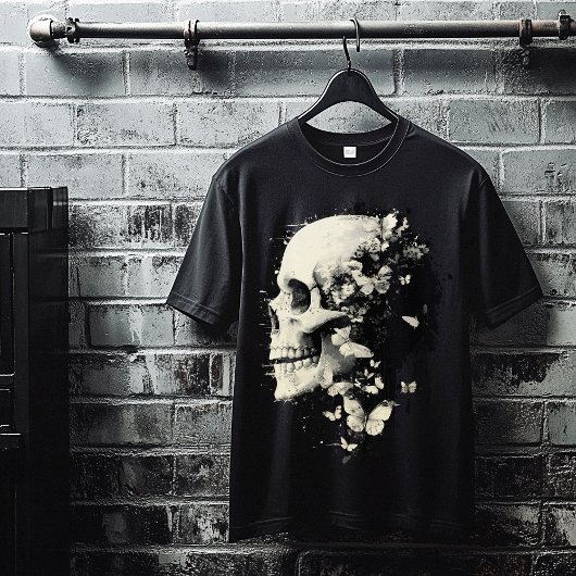 Trendy Grungecore Skull Blume Gothic Emo Y2K T-Shirt