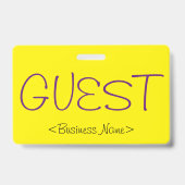 Trendy "GUEST" Abzeichen Ausweis (Rückseite)