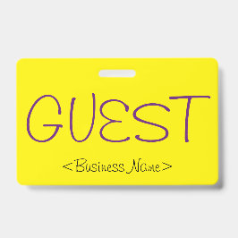 Trendy "GUEST" Abzeichen Ausweis