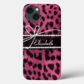 Trendy gürtelige Imitate, rosa Leopardenprint Case-Mate iPhone Hülle (Rückseite)