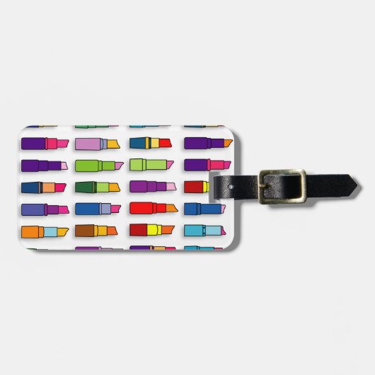 Trendy, gürtelige Lippenform Gepäckanhänger (Vorderseite horizontal)