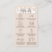 Trendy Haar Farbe Aftercare Retro Beige Salon Visitenkarte (Vorderseite)