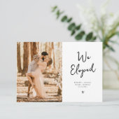 trendy haben wir Hochzeitsankündigung Dankeskarte (Stehend Vorderseite)