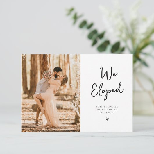 trendy haben wir Hochzeitsankündigung Dankeskarte (Stehend Vorderseite)