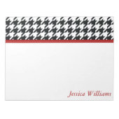 Trendy Hahnentrittmuster Notizblock (Vorderseite)