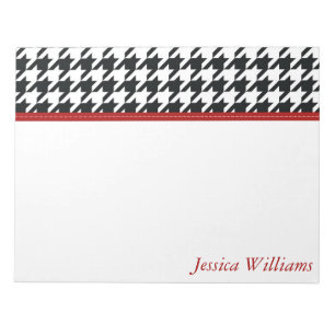 Trendy Hahnentrittmuster Notizblock