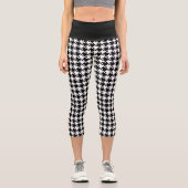 Trendy Hahnentrittmuster Pattern Capris Leggins Yo (Vorderseite)