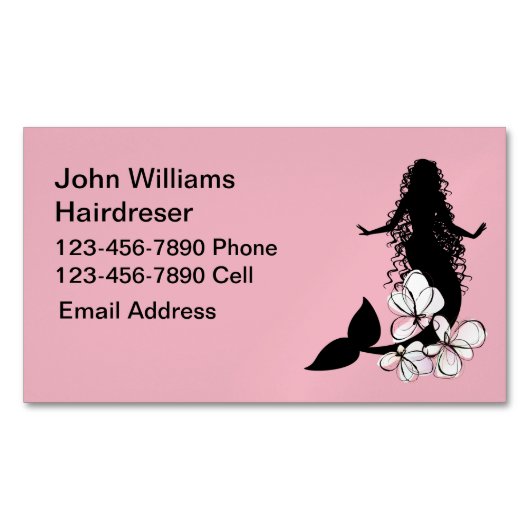 Trendy Hair Beauty Theme Magnetische Visitenkarte (Vorderseite)