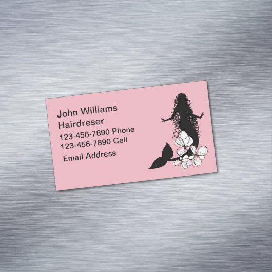 Trendy Hair Beauty Theme Magnetische Visitenkarte (Beispiel)