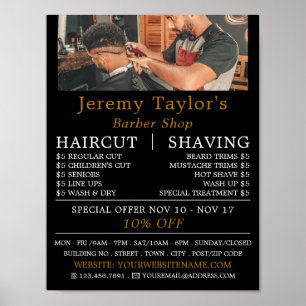 Trendy Hair Cut, Männerwerbung Poster