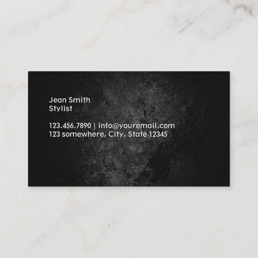 Trendy Hair Cuts Hair Salon Loyalty Punch Card Treuekarte (Rückseite)