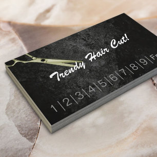 Trendy Hair Cuts Hair Salon Loyalty Punch Card Treuekarte