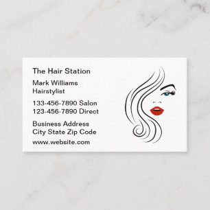 Trendy Hair Salon und Friseur Visitenkarte