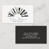 Trendy Hair Stylist Salon Tools Beauty Visitenkarte (Vorne/Hinten)