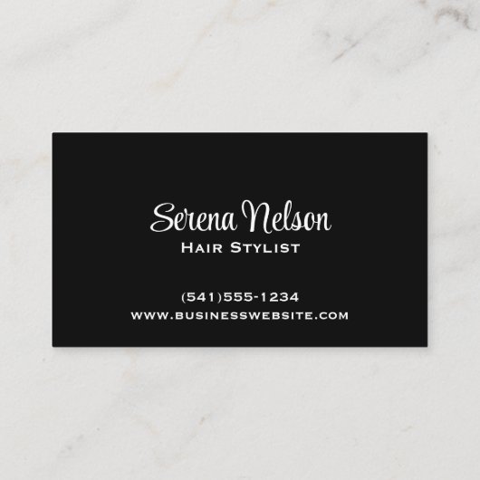 Trendy Hair Stylist Salon Tools Beauty Visitenkarte (Rückseite)