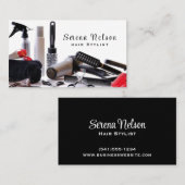 Trendy Hair Stylist Salon Tools Beauty Visitenkarte (Vorne/Hinten)