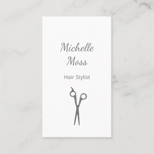 Trendy Hair Stylist Simple Schissens Visitenkarte (Vorderseite)