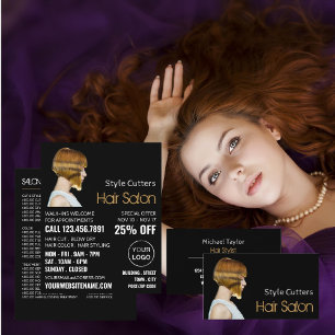 Trendy Haircut, Frisör, Friseur, Friseur Visitenkarte