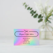 Trendy Hairstylist Appointment Business Cards Visitenkarte (Stehend Vorderseite)