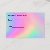 Trendy Hairstylist Appointment Business Cards Visitenkarte (Rückseite)