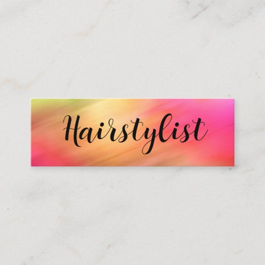Trendy Hairstylist Compact Business Cards Mini Visitenkarte (Vorderseite)