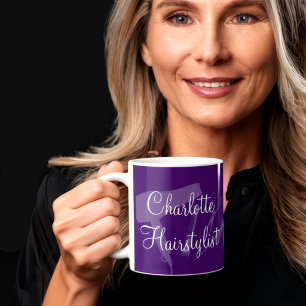 Trendy Hairstylist Monogram Coffee Mugs Design Kaffeetasse