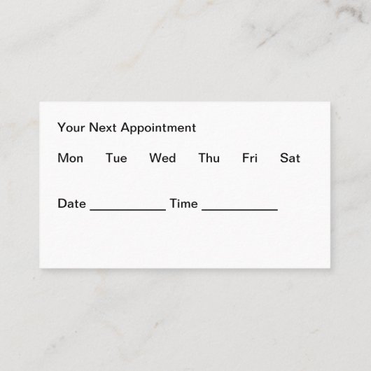 Trendy Hairstylist Termine Business Cards (Rückseite)