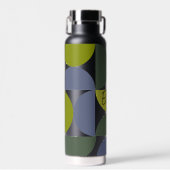 Trendy Halbmond Muster mit eigenem Namen Blocker Trinkflasche (Vorne)