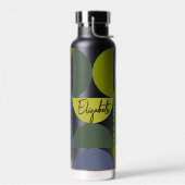 Trendy Halbmond Muster mit eigenem Namen Blocker Trinkflasche (Links)