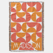 Trendy Halbmondmuster mit Personalisiertem Namen Decke (Vorderseite Vertikal)