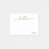 Trendy hallo-personalisierte Post-Itanmerkungen Post-it Klebezettel (Vorderseite)