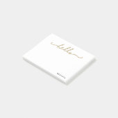 Trendy hallo-personalisierte Post-Itanmerkungen Post-it Klebezettel (angewinkelt)