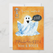 Trendy Halloween Aquarellghost boos Boost Party Einladung (Vorderseite)