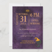 Trendy Halloween Aquarellwitscher-Party Einladung (Rückseite)